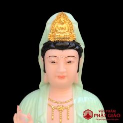 Tượng Tây Phương Tam Thánh Ngồi Đài Sen, Bột Đá Xanh Ngọc 3D, Cao 30cm, 35cm, 40cm, 48cm, 65cm 7 d2b12bed0d6bee35b77aa