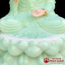 Tượng Tây Phương Tam Thánh Ngồi Đài Sen, Bột Đá Xanh Ngọc 3D, Cao 30cm, 35cm, 40cm, 48cm, 65cm 12 d2b12bed0d6bee35b77aaaa