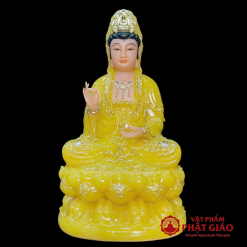 tuong phat quan am bo tat toa dai sen bot da thach anh vien vang cao 30cm 35cm 40cm 48cm 65cm 90cm 1 1