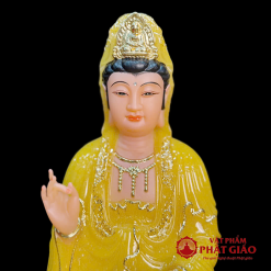 tuong phat quan am bo tat toa dai sen bot da thach anh vien vang cao 30cm 35cm 40cm 48cm 65cm 90cm 2