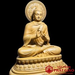 Tượng Gỗ Bổn Sư Thích Ca Chuyển Pháp Luân Cao 50cm 6 17