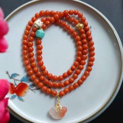 Vòng Tay Ngọc Nam Hồng Cam Mix Charm Hồ Ly Ngà 1 IMG 20230320 095907