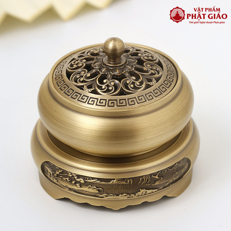 Lư Đồng Xông Trầm Hương Dáng Bẹt Họa Tiết Hoa Sen Đường Kính 9cm 7 O1CN01SnuC3E1yq8Dkvv6hx 934766629 0 cib 2