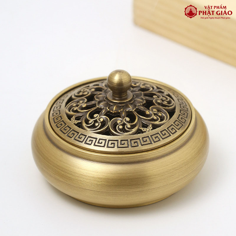Lư Đồng Xông Trầm Hương Dáng Bẹt Họa Tiết Hoa Sen Đường Kính 9cm 5 O1CN01qPG2AK1yq8Dnpug1K 934766629 0 cib 1