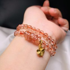 Vòng Đá Thạch Anh Tóc Đỏ Mix Ngũ Điếu 2 Toc do mix ngu dieu3