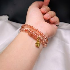 Vòng Đá Thạch Anh Tóc Đỏ Mix Ngũ Điếu 4 Toc do mix ngu dieu5