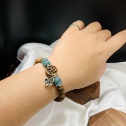 Vòng Đá Điếu Ngọc, Trầm Tốc, Charm Bạc 4 a