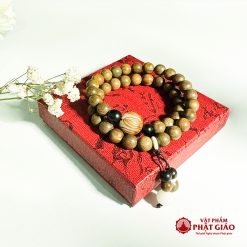 Chuỗi Vòng Tay Quấn 2 Gỗ Đàn Hương Kết Hợp Charm Hoa Sen 2 chuoi vong tay go dan huong ket hop charm hoa sen 3 1
