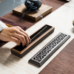 Hộp Đốt Thanh Trầm Thân Gốm Nắp Chữ Cổ, Dài 24cm 6 hop dot nhang tram khong tam go dan huong den 4