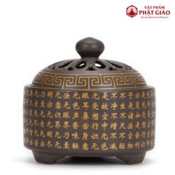 lu dot tram huong bang gom su mau nau hoa van doc dao kich thuoc 10cm10cm10cm