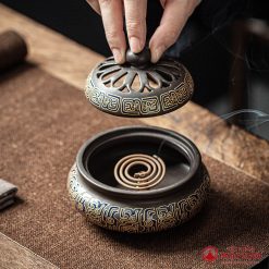 lu xong tram huong bang gom su hoa van hoa sen kich thuoc 12cm8cm 3