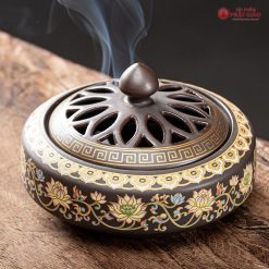 lu xong tram huong bang gom su hoa van hoa sen kich thuoc 12cm8cm 4 1