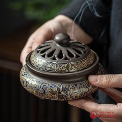 lu xong tram huong bang gom su hoa van hoa sen kich thuoc 12cm8cm 4