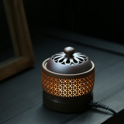 Lư Xông Trầm Hương Bằng Điện Có Hẹn Giờ, Điều Chỉnh Nhiệt Độ Tiện Dụng 1 lu xong dien 1