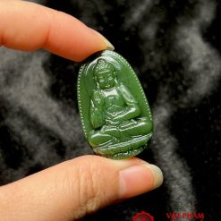 Vòng Tay Mặt Phật Bản Mệnh Đá Ngọc Bích 9 mat day chuyen 8 vi phat bon menh bang ngoc bich 12