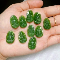 Vòng Tay Mặt Phật Bản Mệnh Đá Ngọc Bích 6 mat day chuyen 8 vi phat bon menh bang ngoc bich 6
