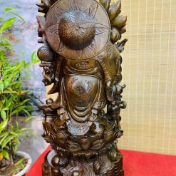 Tượng Di Lặc Gánh Đào Ngũ Phúc Gỗ Mun Cao 1m 6 snapedit 1679799937703