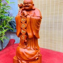 Tượng Di Lặc Chúc Phúc Gỗ Hương Cao 60cm 7 snapedit 1679802050886