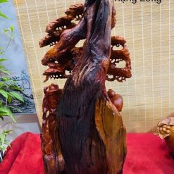 Tượng Di Lặc Ngồi Gốc Tùng Gỗ Hương Cao 83cm 6 snapedit 1679802130268