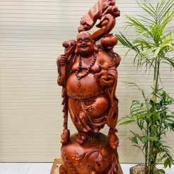 Tượng Di Lặc Vác Gậy Như Ý Gỗ Hương Đá Nguyên Khối Cao 1m7 8 snapedit 1679802518825