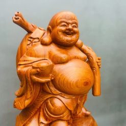 Tượng Di Lặc Vác Bố Đại Gỗ Hương Đá Cao 60cm 9 snapedit 1679802920401