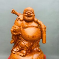 Tượng Di Lặc Vác Bố Đại Gỗ Hương Đá Cao 60cm 8 snapedit 1679802945875