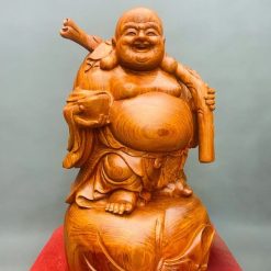Tượng Di Lặc Vác Bố Đại Gỗ Hương Đá Cao 60cm 6 snapedit 1679803249040
