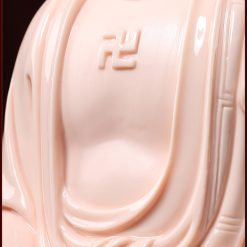 Tượng Phật A Di Đà Ngồi Đài Sen Sứ Màu Hồng, Cao 28cm 3 tuong phat a di da ngoi dai sen su mau hong cao 28cm 3