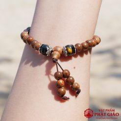 Vòng Tay Trầm Hương Mix Charm Trầm Tốc Như Ý Cát Tường Và Hạt Mã Não Đen 6mm  9 1 13