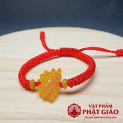 Vòng Mã Não Hoa Sen Tết Chỉ Đỏ 2 1 18