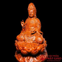 Tượng Phật Bà Quan Âm Gỗ Hương Cao 50cm 2 1 2