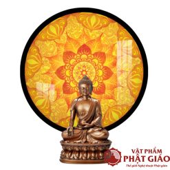 Đèn Hào Quang Tròn In Tranh Trúc Chỉ Mandala Hoa Sen 8 Cánh TC54 1 1 5 1