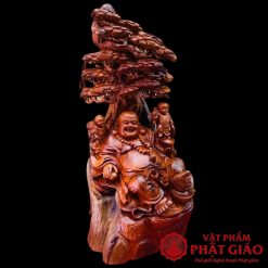 Tượng Di Lặc Ngồi Gốc Tùng Gỗ Hương Cao 83cm 1 1 9