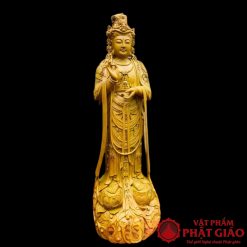 Tượng Đại Thế Chí Bồ Tát Gỗ Pơ Mu Cao 70cm 4 10