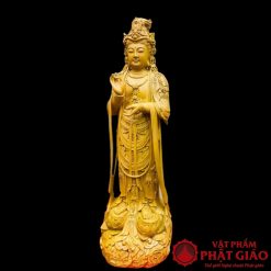 Tượng Đại Thế Chí Bồ Tát Gỗ Pơ Mu Cao 70cm 2 12 3