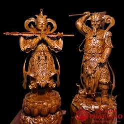 Tượng Hộ Pháp Tiêu Diện Vi Đà Bằng Gỗ Hương 3 17 1 1