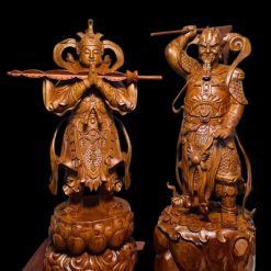 Tượng Hộ Pháp Tiêu Diện Vi Đà Bằng Gỗ Hương 7 17 2