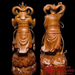 Tượng Hộ Pháp Tiêu Diện Vi Đà Bằng Gỗ Hương 4 18 1 1