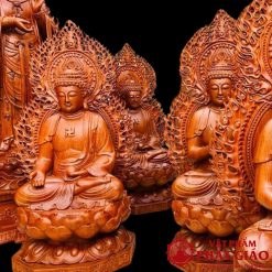 Bộ tượng Thất Phật Dược Sư Gỗ Hương Cao 70cm 2 2 1 1