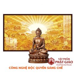 Tranh Trúc Chỉ In Ngang Hoa Sen Mặt Trời TC98 1 2 1 6