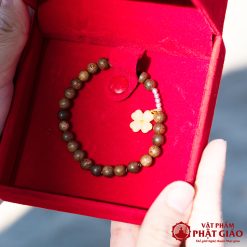 Vòng Tay Trầm Hương Mix Charm Cỏ Bốn Lá 6mm 6 2 13