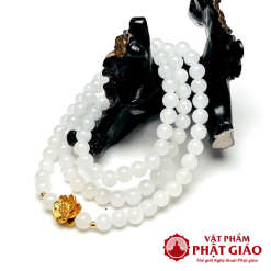 Chuỗi Vòng Bạch Ngọc Mix Charm Sen Vàng 2 2 2 1