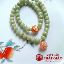 Vòng Đá Cẩm Thạch Xanh Mix Charm Hoa 1 2 26