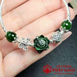 Vòng Sen Ngọc Sơn Thủy Mix Bạc Đá Diopside 2 2 29