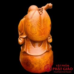 Tượng Di Lặc Vác Bố Đại Gỗ Hương Đá Cao 60cm 5 25