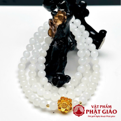 Chuỗi Vòng Bạch Ngọc Mix Charm Sen Vàng 3 3 1 1