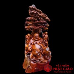 Tượng Di Lặc Ngồi Gốc Tùng Gỗ Hương Cao 83cm 3 3 9