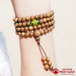 Vòng Tay Trầm Hương 108 Hạt Mix Charm Đá Trụ Tròn Tây Tạng 6mm 12 5 3 1