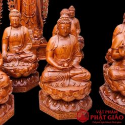 Bộ tượng Thất Phật Dược Sư Gỗ Hương Cao 70cm 8 7 1 1