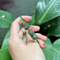 Vòng Đá Thạch Anh Tóc Nhiều Màu Cỏ 4 Lá Ngũ Điếu 3 Anh khong logo